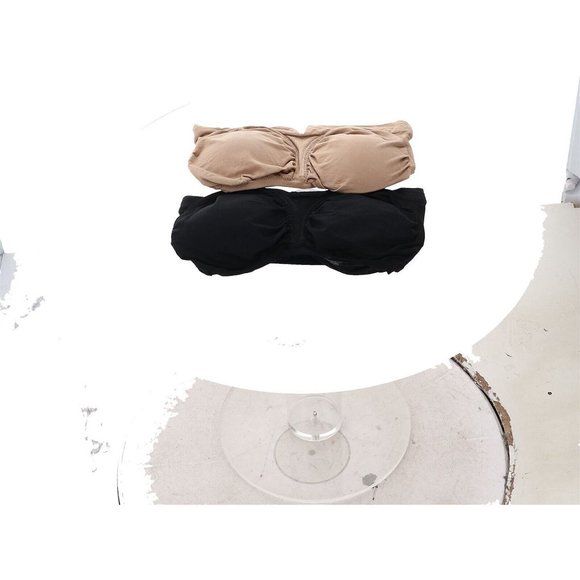 NWT RHONDA SHEAR 2 PIECE ANTIMICROBIAL UNDERWIRE BANDEAU BRA'S BLACK & BEIGE - Picture 3 of 12